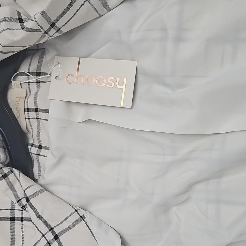 Choosy Brand Double Breasted Plaid Blazer NWT Size 0 - Picture 5 of 9